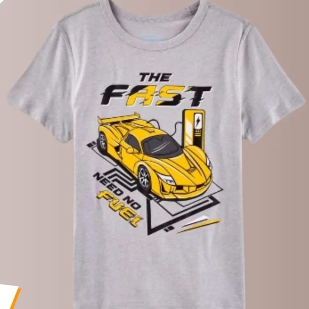 Cat & Jack Gray Graphic T-Shirt New !
